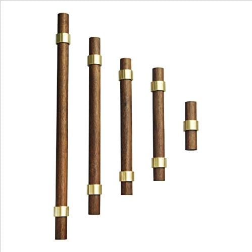 Drawer 8.66"/220mm Pulls Brass Walnut Kitchen Wardrobe Cabinet Hardware Pull Handle with Screw, 24Pcs
