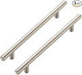 JOY DECOR 3 Pack Cabinet Handles, Brushed Nickel Cabinet Pulls, 6-1/4 in Hole Center Kitchen Cabinet Handles, Stainless Steel T Bar Handles for Dresser Drawers