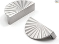 5 Pack Brushed Nickel Cabinet Pulls 3" Hole Center Cup Flat Silver Drawer Pulls Kitchen Cupboard Bathroom Dresser Cabinet Hardware Handles Zinc Alloy