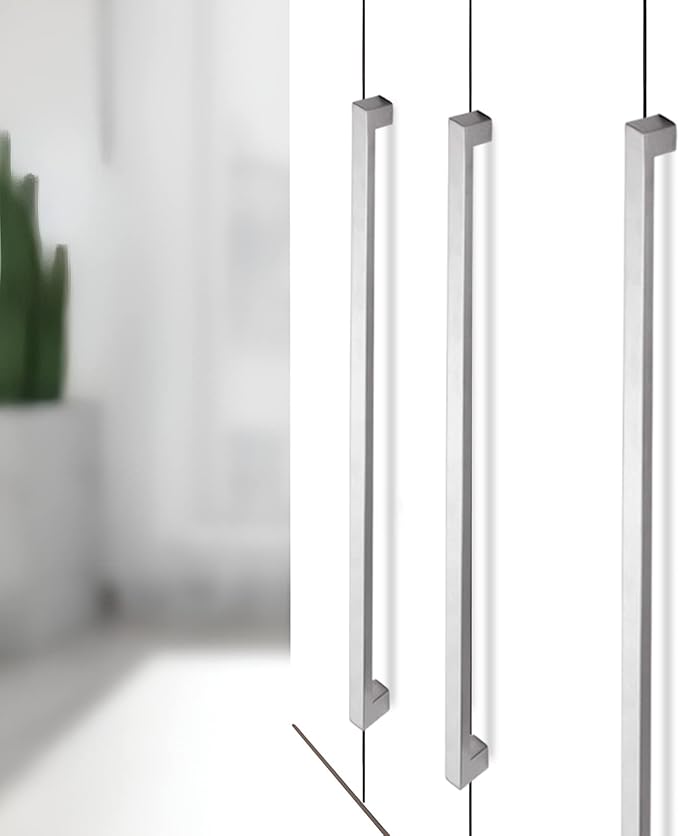 Cabinet Pulls Brushed Nickel Cabinet Handles Square Drawer Pulls, 40 Pack 8-4/5 Inch Stainless Steel Kitchen Door Cupboard Cabinet Handles, Cabinet Hardware Drawer Handles, 224mm Hole Centers