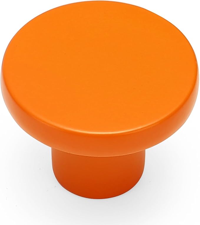 Ravinte 15 Pack Cabinet Knobs Orange Kitchen Cabinet Knobs Round Dresser Drawer Pulls Closet Door Pulls 1-1/5 Inch