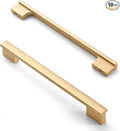 Asidrama 10 Pack 7.5 Inch(192mm) Brushed Gold Cabinet pulls Kitchen Cabinet Handles, Cabinet Pulls Gold Kitchen Cabinet Hardware for Cupboard Drawer Pulls