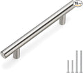 Homdiy 15 Pack 3-1/2 Inch Brushed Nickel Cabinet Pulls - Modern Handles for Drawers and Doors, Stainless Steel Hardware