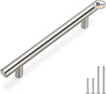 homdiy Cabinet Pulls Brsuhed Nickel Stainless Steel Drawer Pulls Nickel Cabinet Handles 4.5in(115mm) Hole Centers Cabinet Door Handles 35Pack