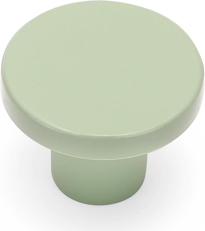 Ravinte 5 Pack Cabinet Knobs Light Green Kitchen Cabinet Knobs Round Dresser Drawer Pulls Closet Door Pulls 1-1/5 Inch