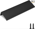 goldenwarm 100 Pack Black Finger Edge Pulls Drawer Finger Pulls Matte Black Kitchen Hardware Handles Bedroom Dresser Drawers,5in Hole Center