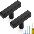 Ravinte Black Cabinet Handles 30 Pack Matte Black Square Cabinet Pulls Kitchen Hardware 2 inch Overall Length Kitchen Drawer Pulls