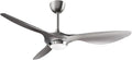 reiga 52 Inch Modern Smart WiFi Ceiling Fan with Light and Remote Control, Living Room Bedroom Patio 3 Blade Ceiling Fans with Reversible Mute DC Motor, Silver