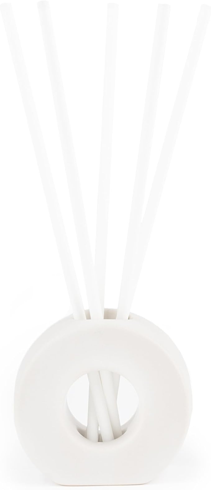 ScentAir Infused Liquidless Reeds | Includes 25 Flameless Reeds and 1 Decorative Vase, White | Essential Oil Aroma Diffuser Sticks | Fresh Spa Scents | Amazon Exclusive | Mediterranean Fig
