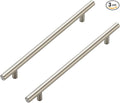 JOY DECOR 3 Pack Cabinet Handles, Brushed Nickel Cabinet Pulls, 7-1/2 in Hole Center Kitchen Cabinet Handles, Stainless Steel T Bar Handles for Dresser Drawers