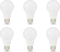 Amazon Basics A19 LED Light Bulbs, 75 Watt Equivalent, Energy Efficient 12W, E26 Standard Base, Soft White 2700K, Dimmable, 10,000 Hour Lifetime , 6-Pack