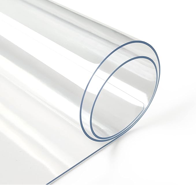 Deep Dream 1.5mm Clear Desk Cover Protector, 24×24 Inch Clear Table Protector, Rectangular Vinyl Desk Pad, PVC Plastic Table Cover for Office, Dresser, Night Stand, Computer & Writing Desk Tabletop