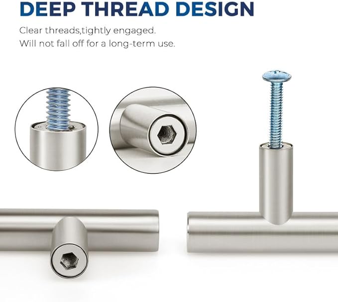 JOY DECOR 45 Pack Cabinet Knobs, Brushed Nickel Cabinet Handles, 2in Kitchen Cabient Knobs, Single Hole Drawer Knobs for Dresser Drawers