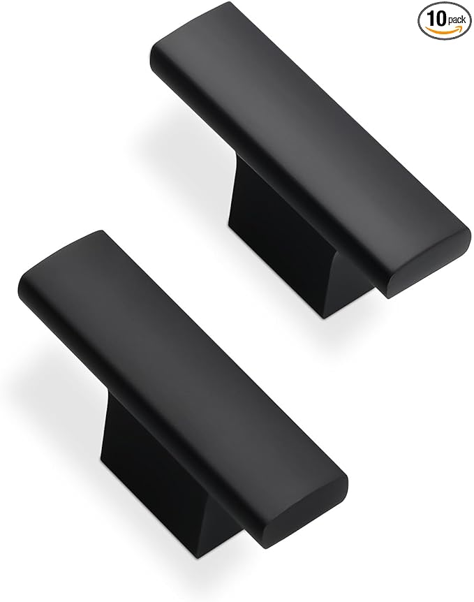 10 Pack Kitchen Cabinet Knobs Matte Black Cabinet Knobs Black Drawer Knobs Solid Kitchen Hardware