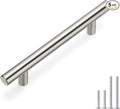 homdiy 96mm Cabinet Handles Drawer Pulls - HD201SN Cabinet Hardware Brushed Nickel Cabinet Pulls 5 Pack Modern Cupboard Handles for Kitchen Cabinets