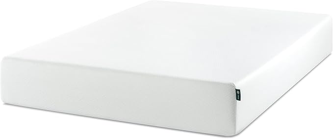ZINUS 10 Inch Full Green Tea Memory Foam Mattress [New Version], Fiberglass free, Medium Firm Feel, Zoned Pressure Relief, Certified Safe Foams & Fabric, Mattress in A Box