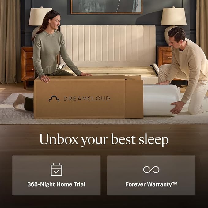 DreamCloud Classic 12" Queen Mattress - Memory Foam - 365 Night Trial - Back Pain Relief - Mattress in a Box - CertiPUR-US® Certified - ACA Endorsed