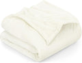 Utopia Bedding Fleece Blanket King Size Ivory 300GSM Luxury Fuzzy Soft Anti-Static Microfiber Bed Blanket (90x102 Inch)
