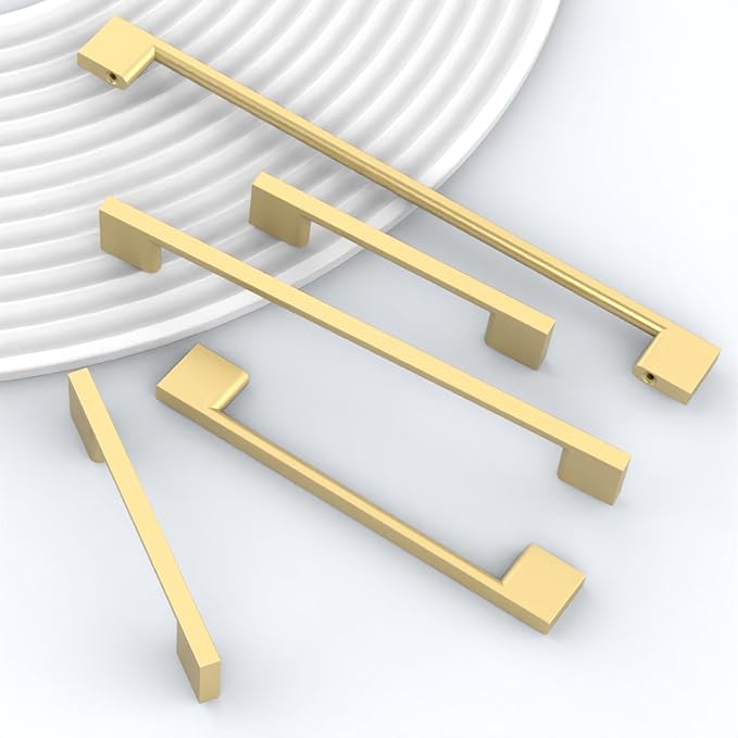 10 Pack Gold Cabinet Pulls 7.5 Inch Cabinet Handles Kitchen Cabinet Hardware Kitchen Handles for Cabinets Gold Drawer Pulls Kitchen Pulls