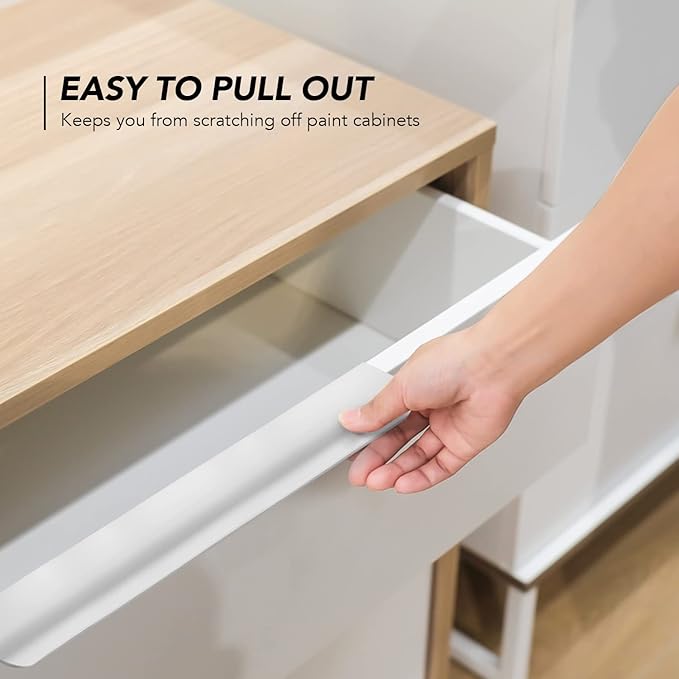 Ravinte Hardware 20 Pack Silver Cabinet Handles, 11.8 Inch (300mm) Finger Edge Pulls, 8.8 Inch Hole Center, Finger Pulls for Cabinets