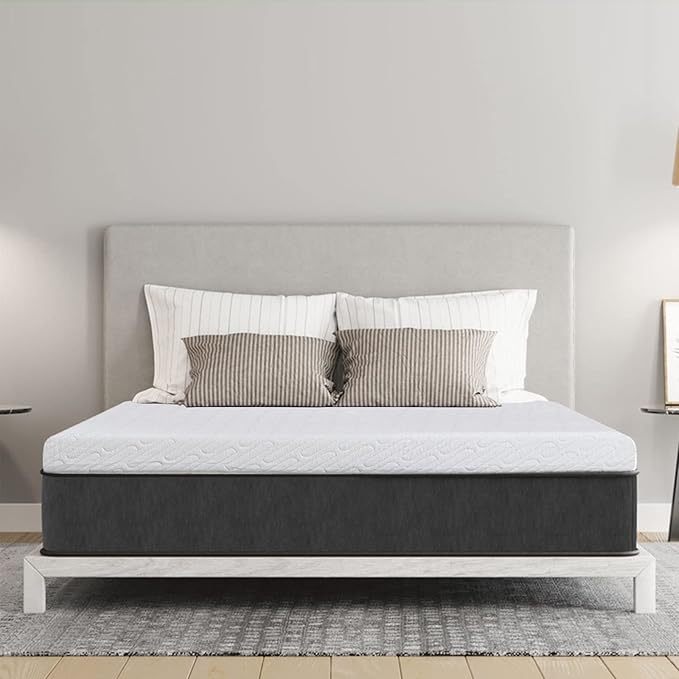 VALUXE 4 Inch Gel Memory Foam Mattress Topper King Size High Density Cooling Pad Pressure Relief Bed Topper (with Removable & Washable Bamboo Cover)