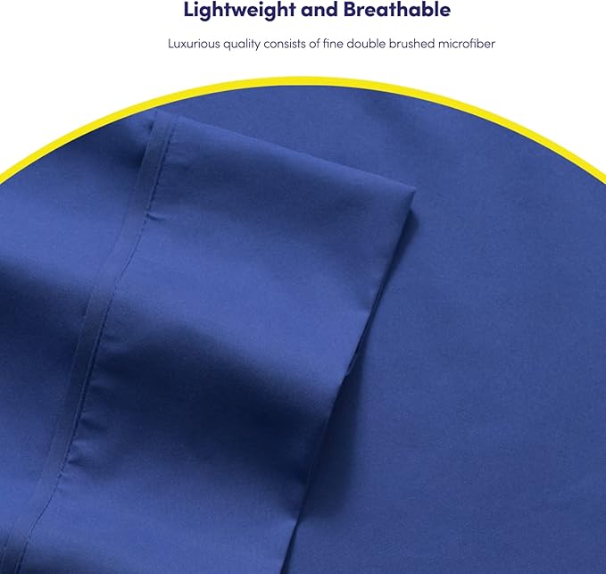 King Size Bed Sheets - 6 Piece 1500 Supreme Collection Fine Brushed Microfiber Deep Pocket King Sheet Set Bedding - 2 Extra Pillow Cases, Great Value, King, Royal Blue