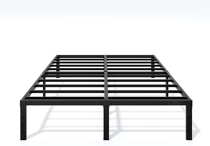 Metal Bed Frame King Size - 14 Inch Heavy-Duty King Platform Bed Frame No Box Spring Needed, Easy Assembly, Noise-Free, Sturdy Mattress Foundation, Underbed Storage Space