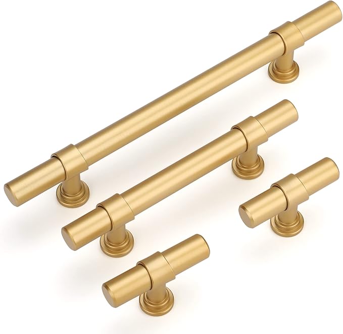 goldenwarm Gold Cabinet Knobs Matte Gold Dresser Knobs Kitchen Cabinet Handles for Dresser Drawers Modern Hardware for Bathroom Cupboard