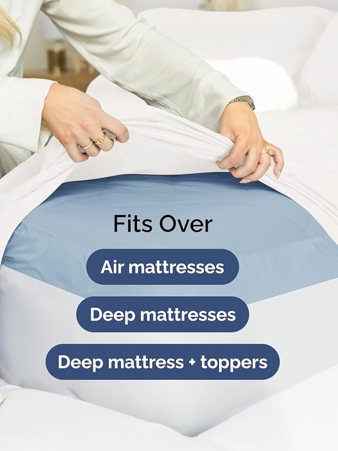 Extra Deep Twin Sheet Set - 4 Piece Breathable and Cooling Sheets - Hotel Luxury Bed Sheets Set - Easy & Secure Fit - Soft, Wrinkle Free and Comfy Sheets Set - White Sheet Set with Extra Deep Pockets