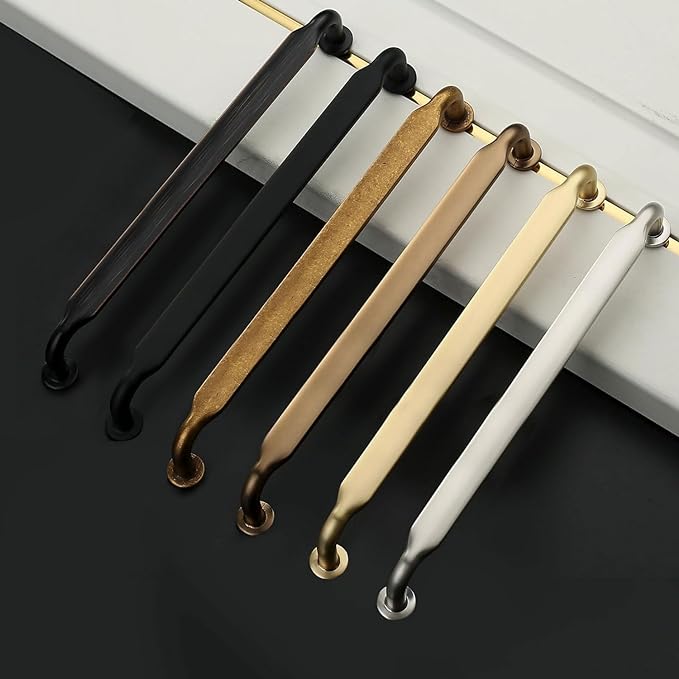 Asidrama 10 Pack 7.5 Inch(192mm) Antique Brass Kitchen Cabinet Handles, Cabinet Pulls Vintage Retro Kitchen Cabinet Hardware for Cupboard Drawer Pulls
