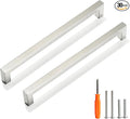 Cabinet Pulls Brushed Nickel Cabinet Handles Square Drawer Pulls, 30 Pack 8-4/5 Inch Stainless Steel Kitchen Door Cupboard Cabinet Handles, Cabinet Hardware Drawer Handles, 224mm Hole Centers