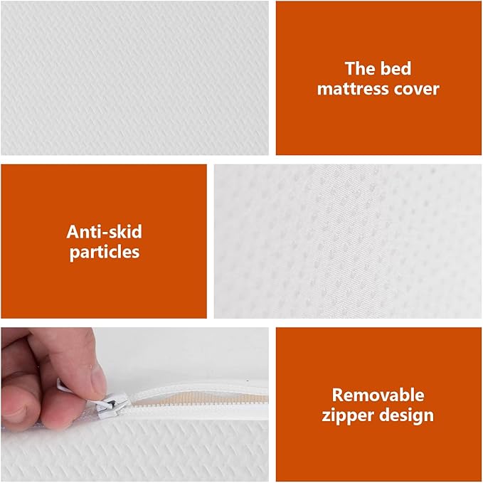 PayLessHere King Mattress 12 Inch Gel Memory Foam Mattress with Breathable & Washable Soft Fabric Zippered Cover,Supportive & Pressure Relief Bed Mattress,CertiPUR-US Certified,White，Fiberglass Free