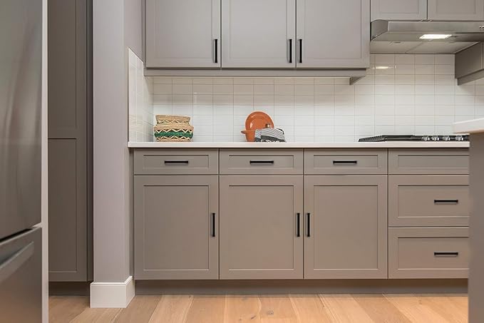 Ravinte 60 Pack 3-3/4 Inch Square Cabinet Handles Matte Black Cabinet Pulls Drawer Pulls Kitchen Hardware