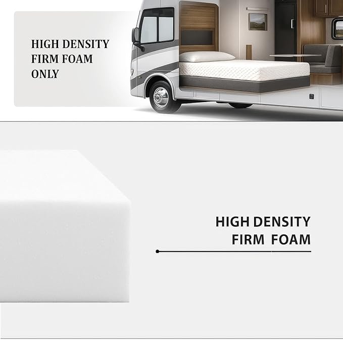 Foamma 6” x 28” x 79” Truck, Camper, RV High-Density Bunk Mattress Foam Replacement, Made in USA, Comfortable, Travel Trailer, CertiPUR-US Certified, Cover Not Included