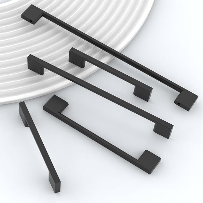 10 Pack Matte Black Cabinet Pulls 10 Inch Cabinet Handles Kitchen Cabinet Hardware Kitchen Handles for Cabinets Black Dresser Pulls Drawer Handle