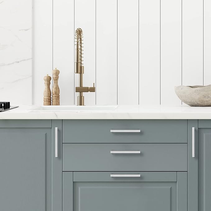 Ravinte 1 Pack Brushed Nickel Kitchen Cabinet Handles 6-1/4 Inch Cabinet Pulls Square Kitchen Hardware for Cabinet Drawer Pulls Drawer Handles Come with Screwdriver