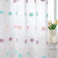 MYSKY HOME Living Room Curtains for Window Rainbow Pom Pom Curtains 120 Inch Length Long for Bedroom Set of 2 Semi White Sheer Curtains Parties Farmhouse Rod Pocket Boho Backdrops 37" x 120"