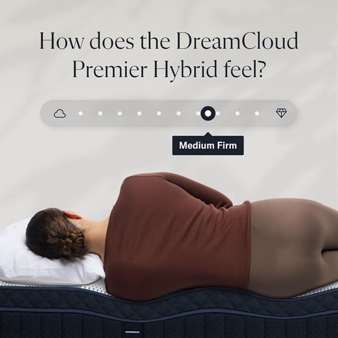 DreamCloud Premier 13" Twin Mattress - Luxury Hybrid Gel Memory Foam - 365 Night Trial - Fiberglass Free - Forever Warranty - Mattress in a Box - CertiPUR-US Certified