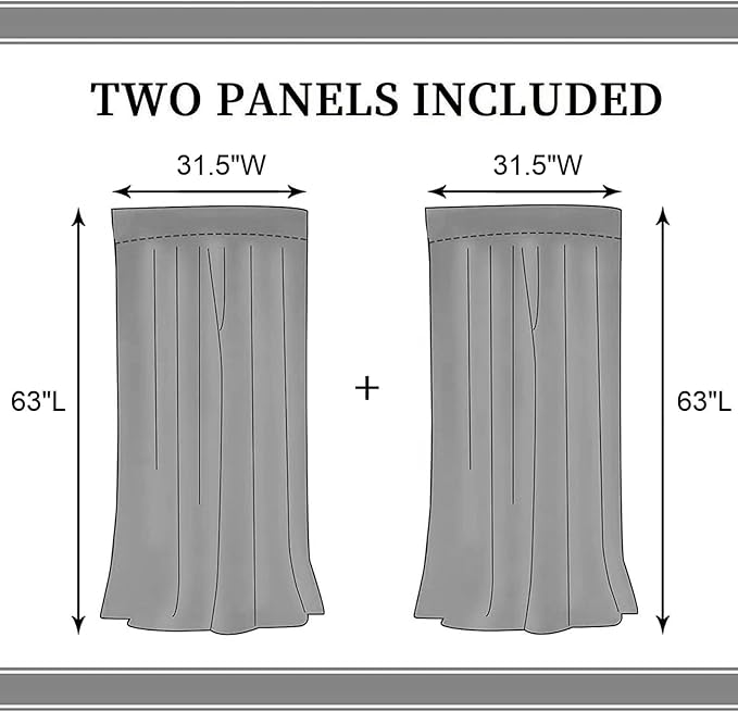 Tree of Life Curtains, Hippie Green Leaves Tree Life Vikings Celtic Nordic Aesthetic Mythology Window Drapery Treatments for Bedroom Living Room Bathroom 2 Panels, 63"x63" Inch