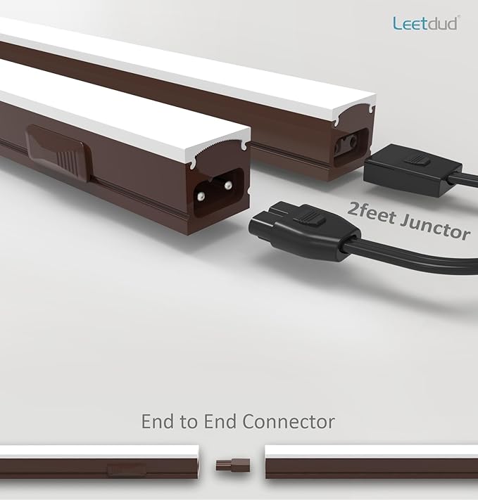 Under Cabinet Lighting Plug in, 16 Inch 1 Pc, Linkable AC120V 3CCT 3000K/4000K/5000K Ultra Slim, LED Under Cabinet Lights for Counter Light, Kitchen, Shelf, Sink, Workshop, Desk, Bronze