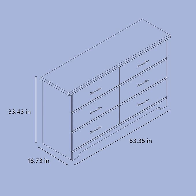 Storkcraft Brookside 6-Drawer Dresser (Gray) – GREENGUARD Gold Certified, Gray Dresser for Bedroom, Kids & Nursery Storage Chest, Safety Interlocking Drawers, Pre-Installed Tracks, Kids Chest