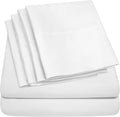 Cal King Size Bed Sheets - 6 Piece 1500 Supreme Collection Fine Brushed Microfiber Deep Pocket California King Sheet Set Bedding - 2 Extra Pillow Cases, Great Value, California King, White
