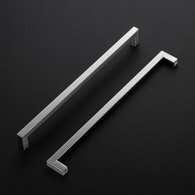 Ravinte 5 Pack Brushed Nickel Kitchen Cabinet Handles 11-1/3 Inch Cabinet Pulls Square Kitchen Hardware for Cabinet Drawer Pulls Drawer Handles Come with Screwdriver