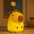 Attivolife Capybara Night Light for Kids, Cute Animal Soft Silicone LED Lamp with Dimmable and Timer, Portable Rechargeable Bedroom Bedside Table Decor, Birthday Christmas Gifts for Children Baby