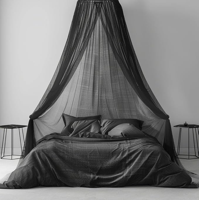 Mosquito Net Bed Canopy for Girls,King Canopy Bed Curtains Full Queen Size from Ceiling,Dome Mosquito Netting Bed Tent Twin Girls Princess Canopy Bed White Decor for Baby Crib,Kid Bed and Adult Beds
