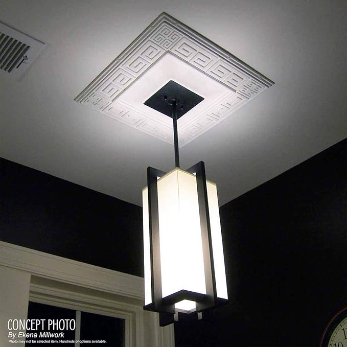 Ekena Millwork 12 1/2"OD x 3 7/8"ID x 3/4"P Bradford Fits Canopies up to 6 5/8" Ceiling Medallion, FireBrick