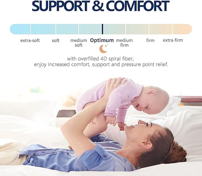 Mattress Topper California King Extra Thick Mattress Pad Cover, Plush Pillow Top, Deep Elastic Pocket, Grey