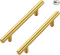 JOY DECOR 60 Pack Cabinet Handles, Gold Cabinet Pulls, 4 in Hole Center Kitchen Cabinet Handles, Stainless Steel T Bar Handles for Dresser Drawers