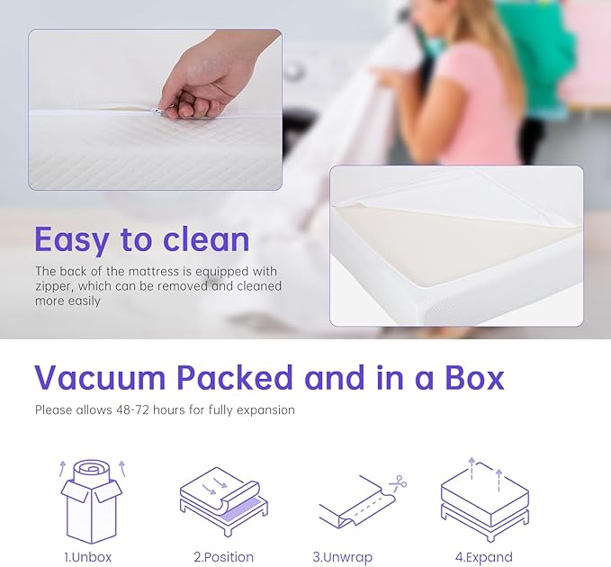 PayLessHere 10 Inch Twin XL Gel Memory Foam Mattress Fiberglass Free/CertiPUR-US Certified/Bed-in-a-Box/Cool Sleep & Comfy Support（Twin Extra Large）