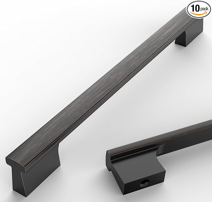 Asidrama 10 Pack 7 Inch(177mm) Oil Rubbed Bronze Kitchen Cabinet Handles, Cabinet Pulls Kitchen Cabinet Hardware for Cupboard Drawer Pulls